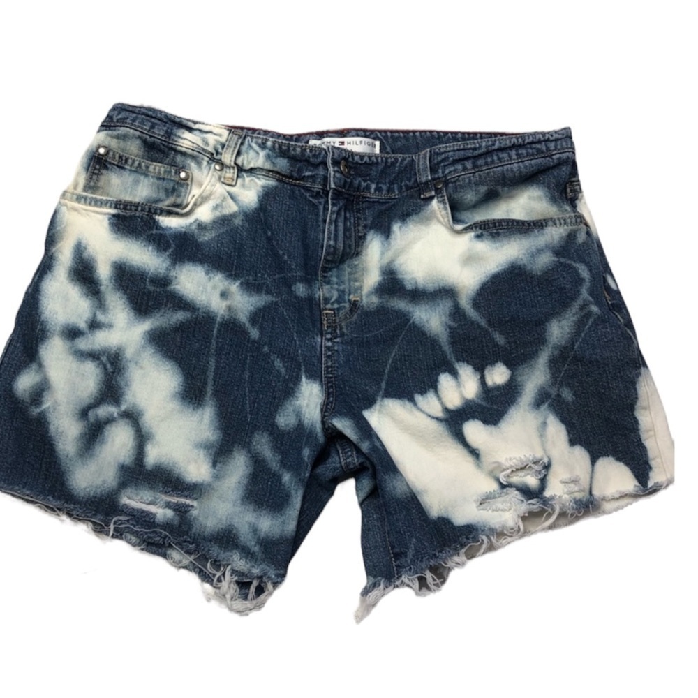Tommy Hilfiger Jean cut off shorts bleach dye 11